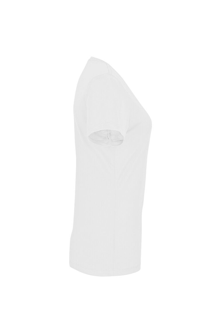HAKRO Damen V-Shirt COOLMAX® weiß, XS