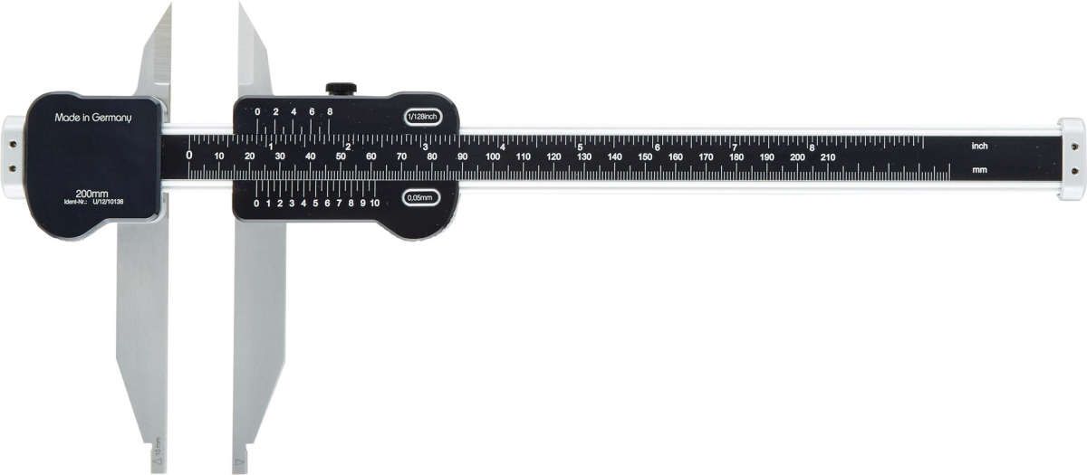 Messschieber Werkstatt mit Spitze 200 mm FORTIS