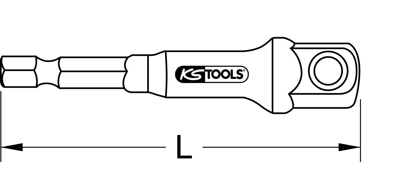 KS Tools 1/4" Vierkant-Adapter, für 1/4" Stecknuss
