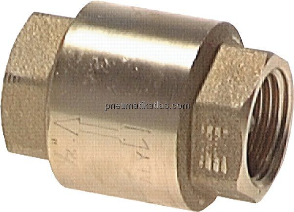 Rückschlagventil (Vakuum), G 3/8", PN 25, Messing