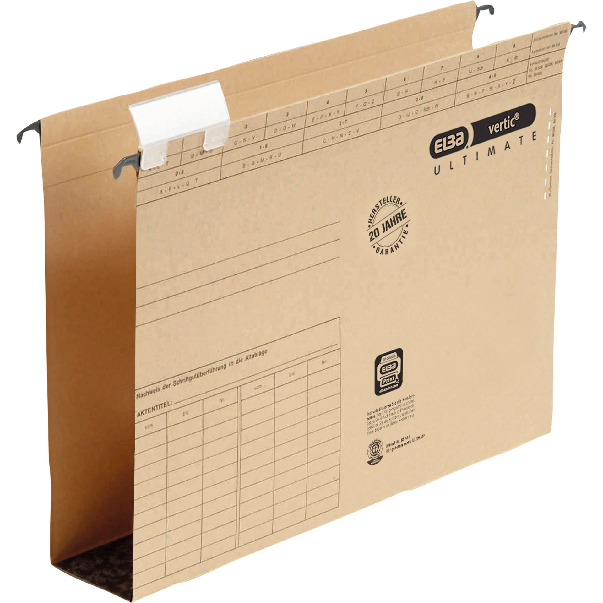 Hängesammler Ultimate A4 Hartpappe 6cm naturbraun