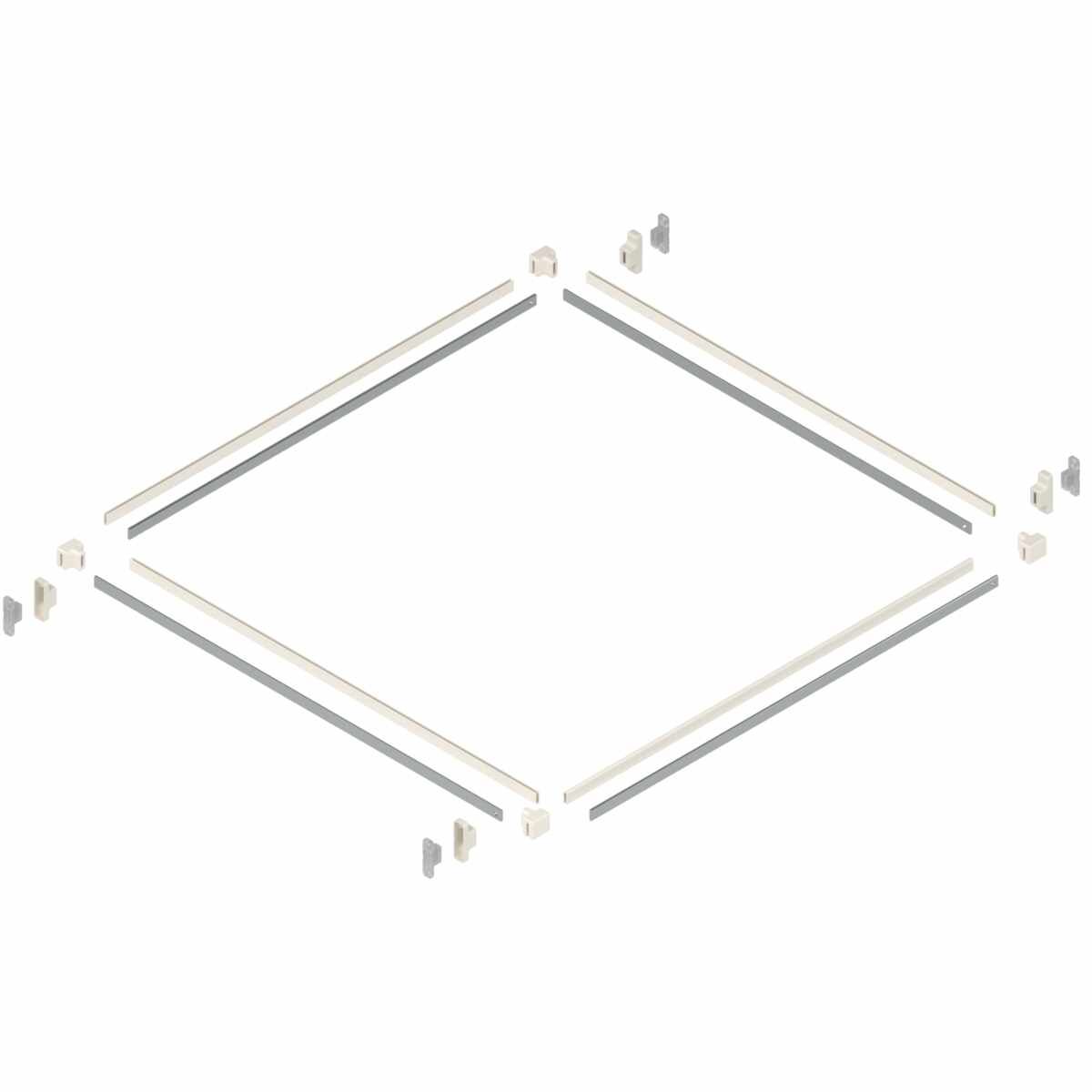 METABOX/TANDEMBOX METAFILE (links/rechts), für Hängeregistratur, Set, R9001 cremeweiß