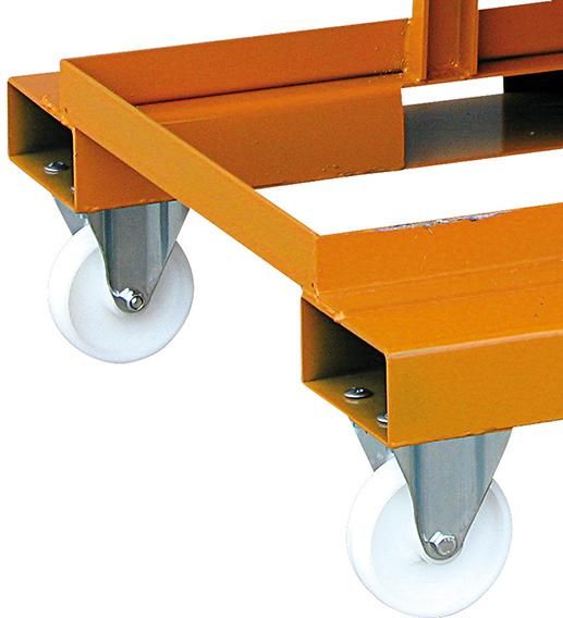 Rollensatz D 150 mm zu Kippbehälter 2 Lenk- u. 2 Bockrollen Tragkraft 1000kg