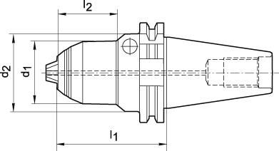 Kurzbohrfutter AKL DIN69871 0,5-10mm SK40 ALBRECHT