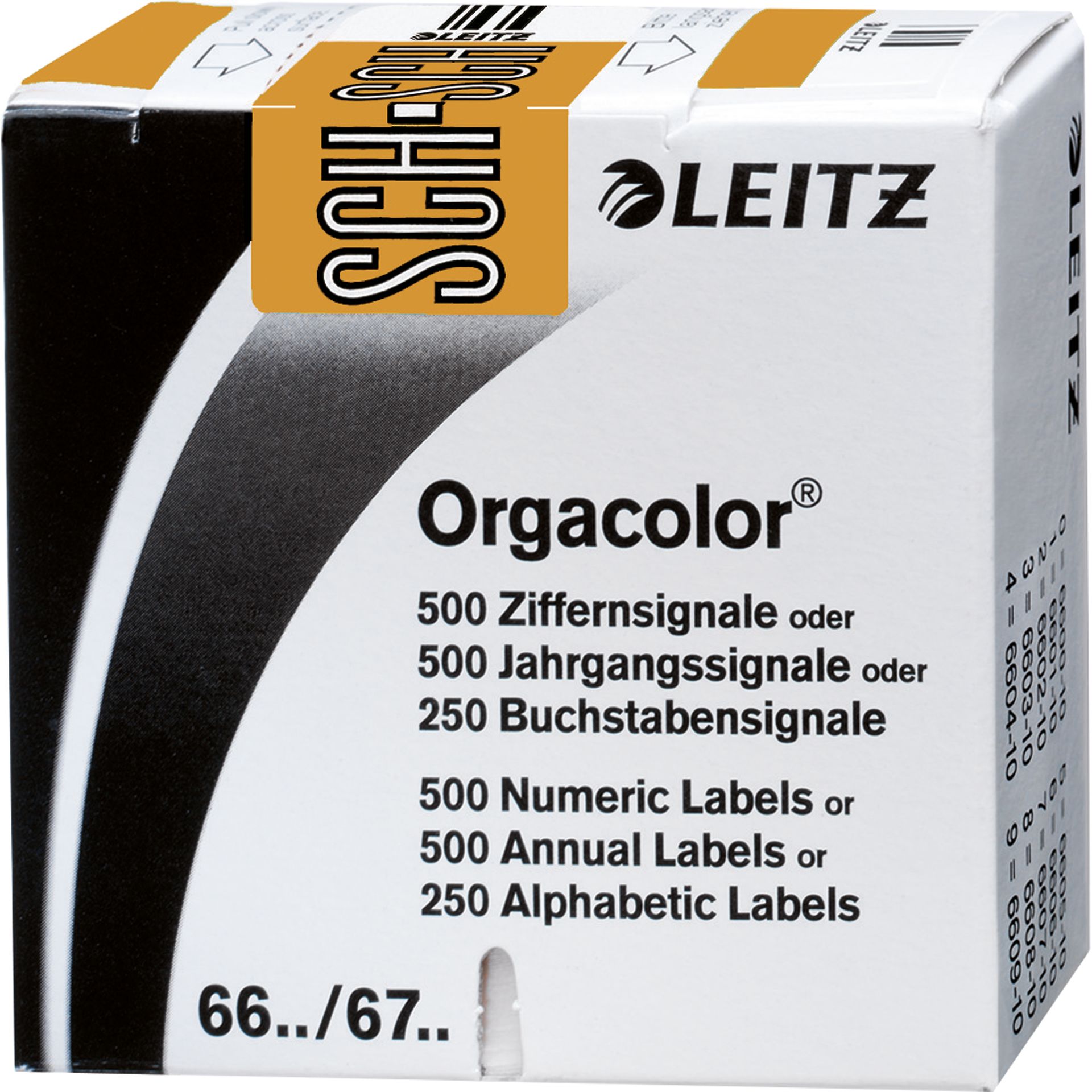 Buchstabensignal Orgacolor SCH orange 250 St./Pack.