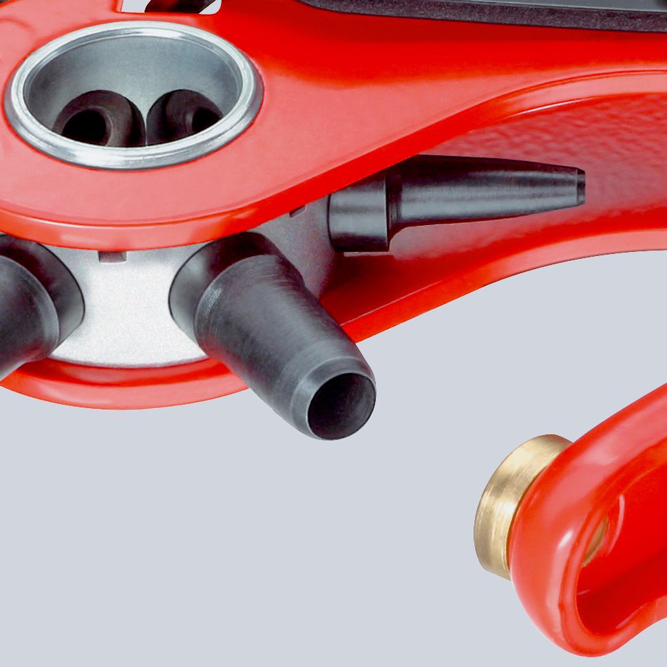 KNIPEX Revolverlochzange rot pulverbeschichtet 220 mm