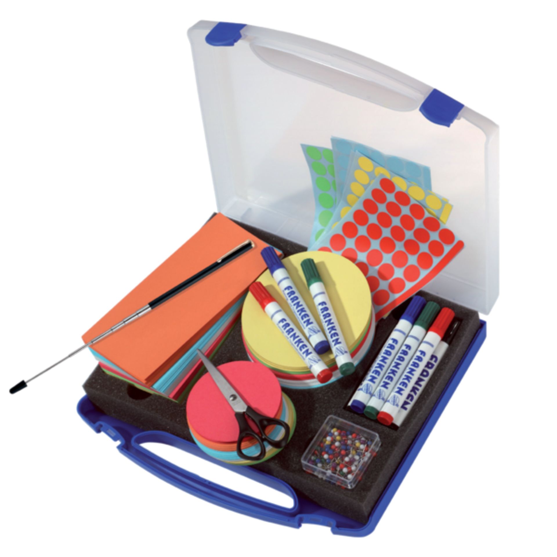 Moderationskoffer Mini  345x6x31cm bl/tr