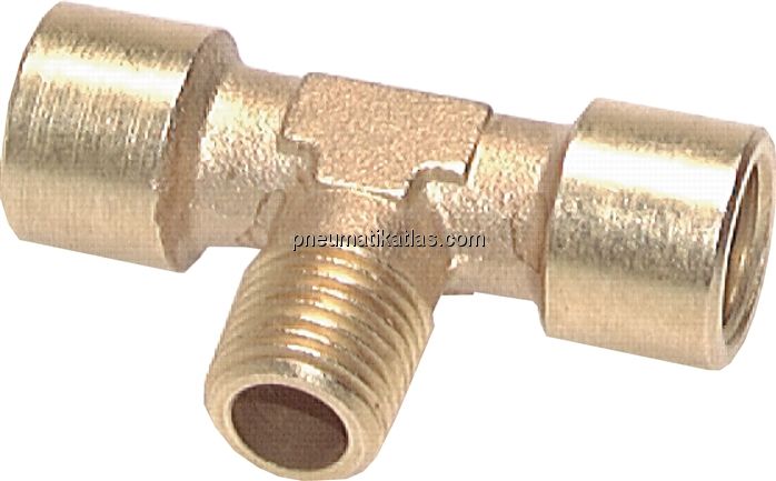 T-Einschraubstück G 1/4"(IG)-R 1/4"(AG), Messing