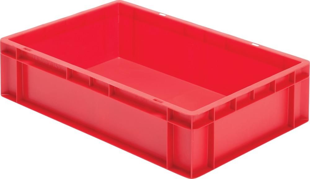 Transport-Stapelkasten B600xT400xH145 mm rot, geschlossen ohne Griffloch LA-KA-PE
