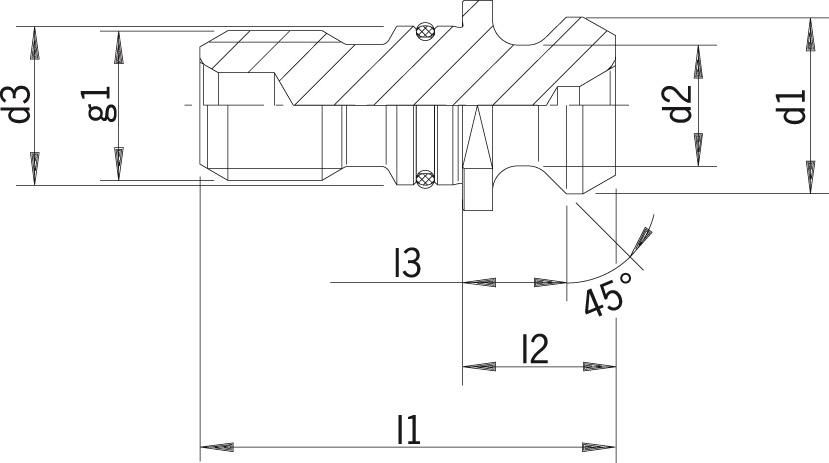 Anzugsbolzen ISO 7388II BSK40-M16 abgedichtet HAIMER