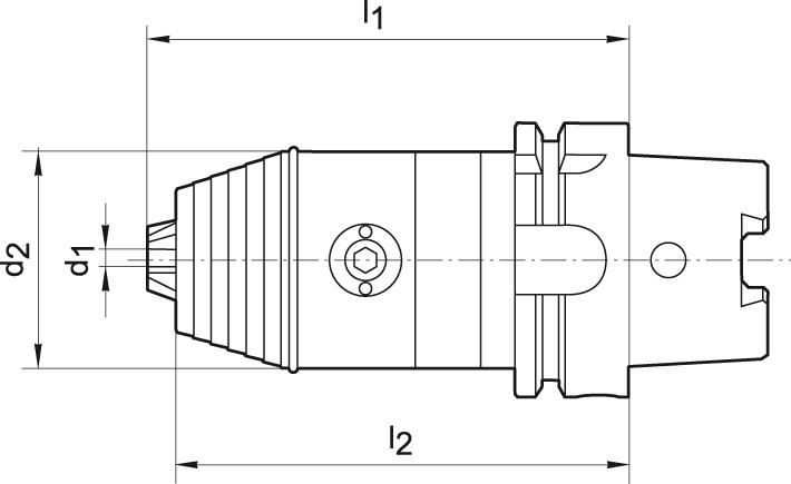 Kurzbohrfutter DIN69893A R/L HSK-A63 IK 0,3-8mm WTE