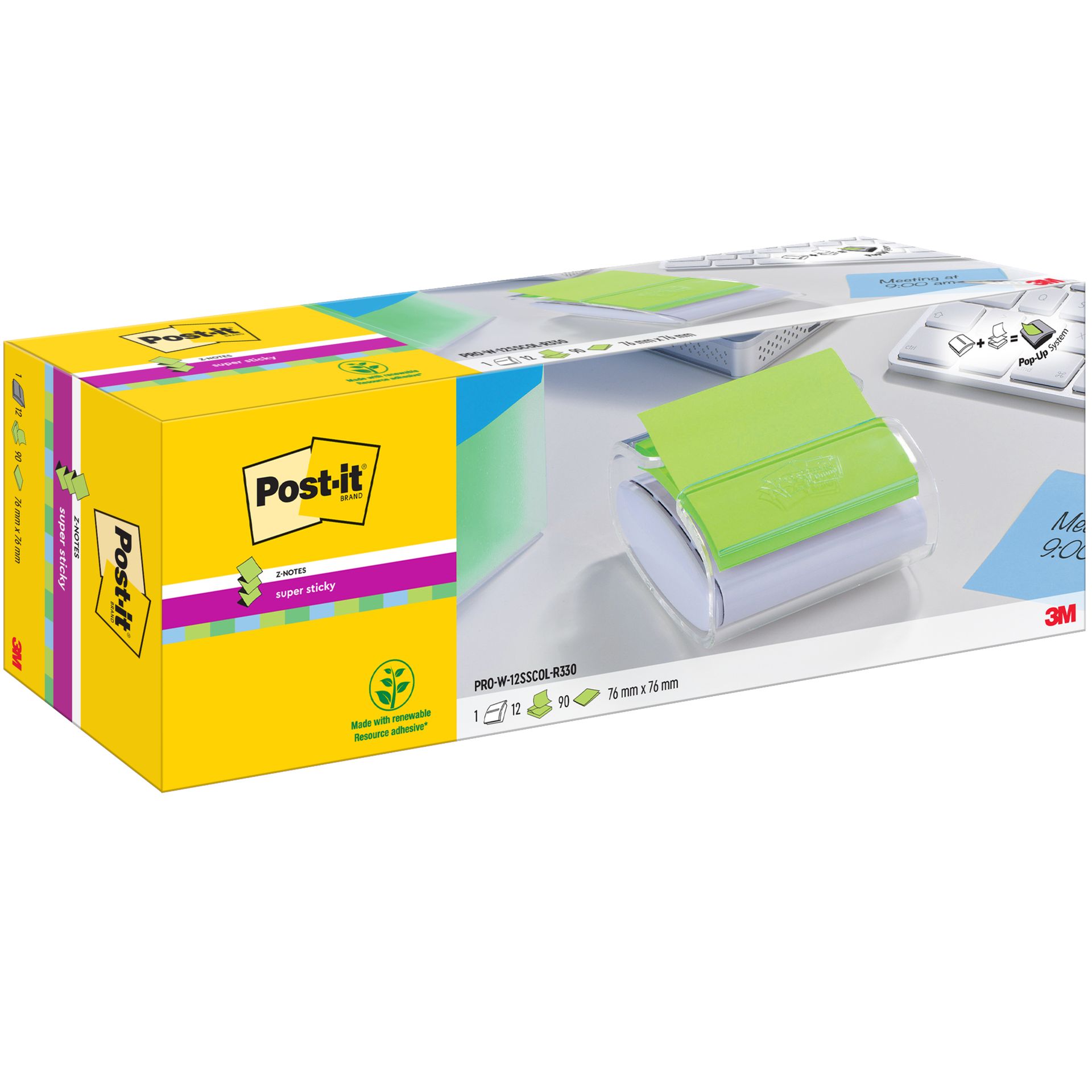 Haftnotizspender Super  Sticky ws +Z-Notes sort