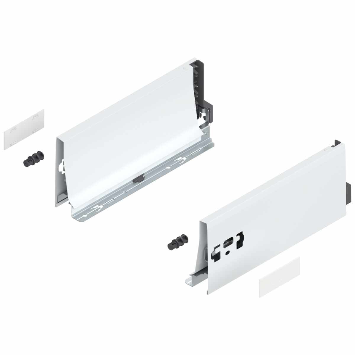 TANDEMBOX Zarge, Höhe K (115.6 mm), NL=270 mm, links/rechts, für TANDEMBOX antaro , seidenweiß