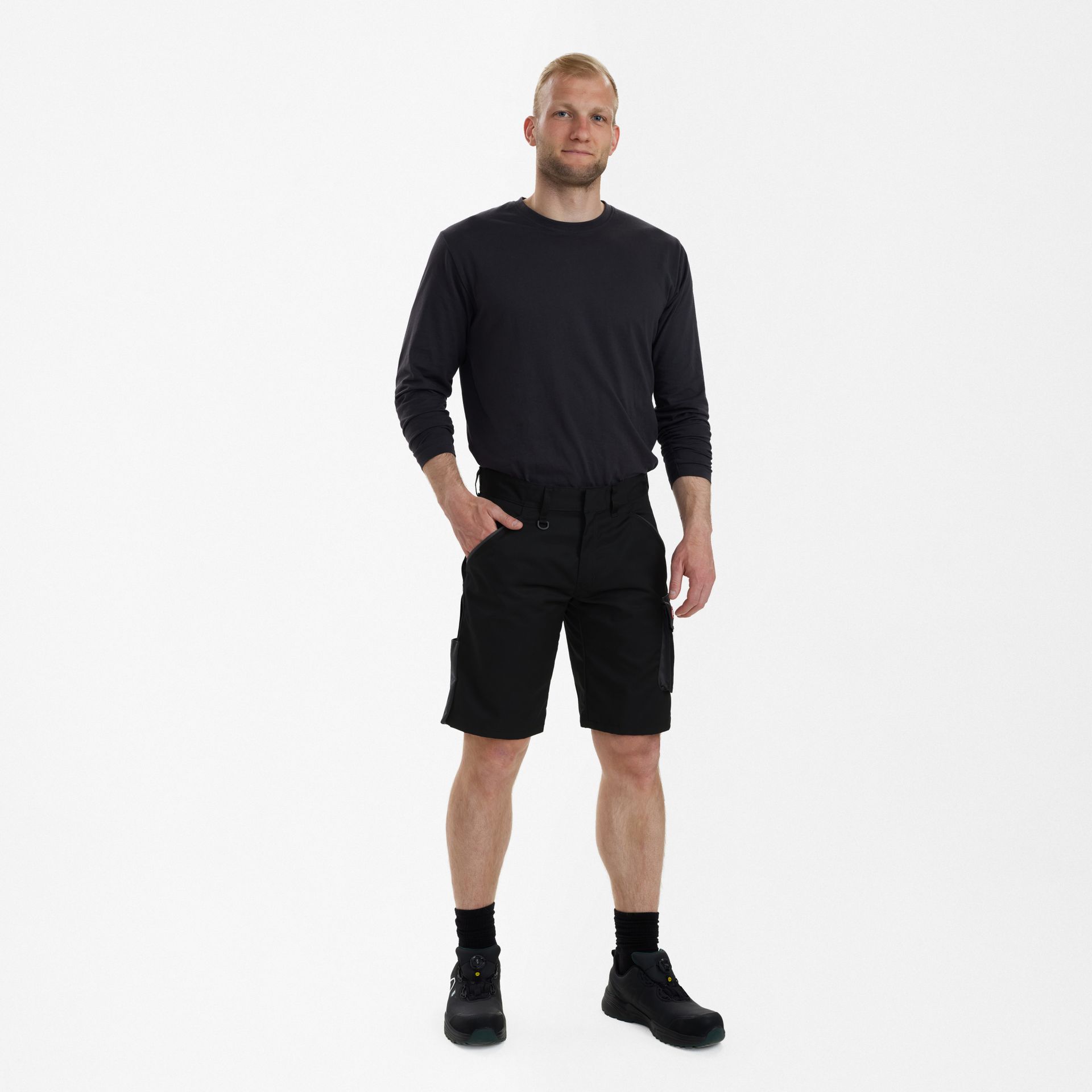 Galaxy Light Arbeitsshorts Schwarz/Anthrazit Grau, Gr. 42
