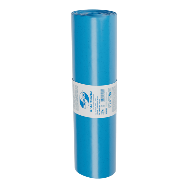 Abfallsäcke,PREMIUM, 120 Liter,Blau - VPE Karton: 10 Rollen á 25 Stück ,Größe 700x1100mm
