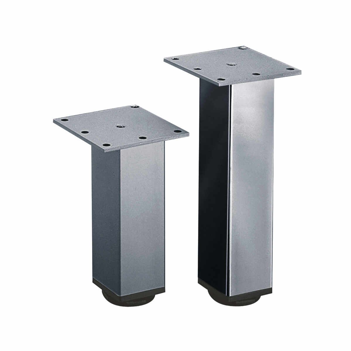 Möbelfuß Lano SQ 46, 100 mm x silber eloxiert