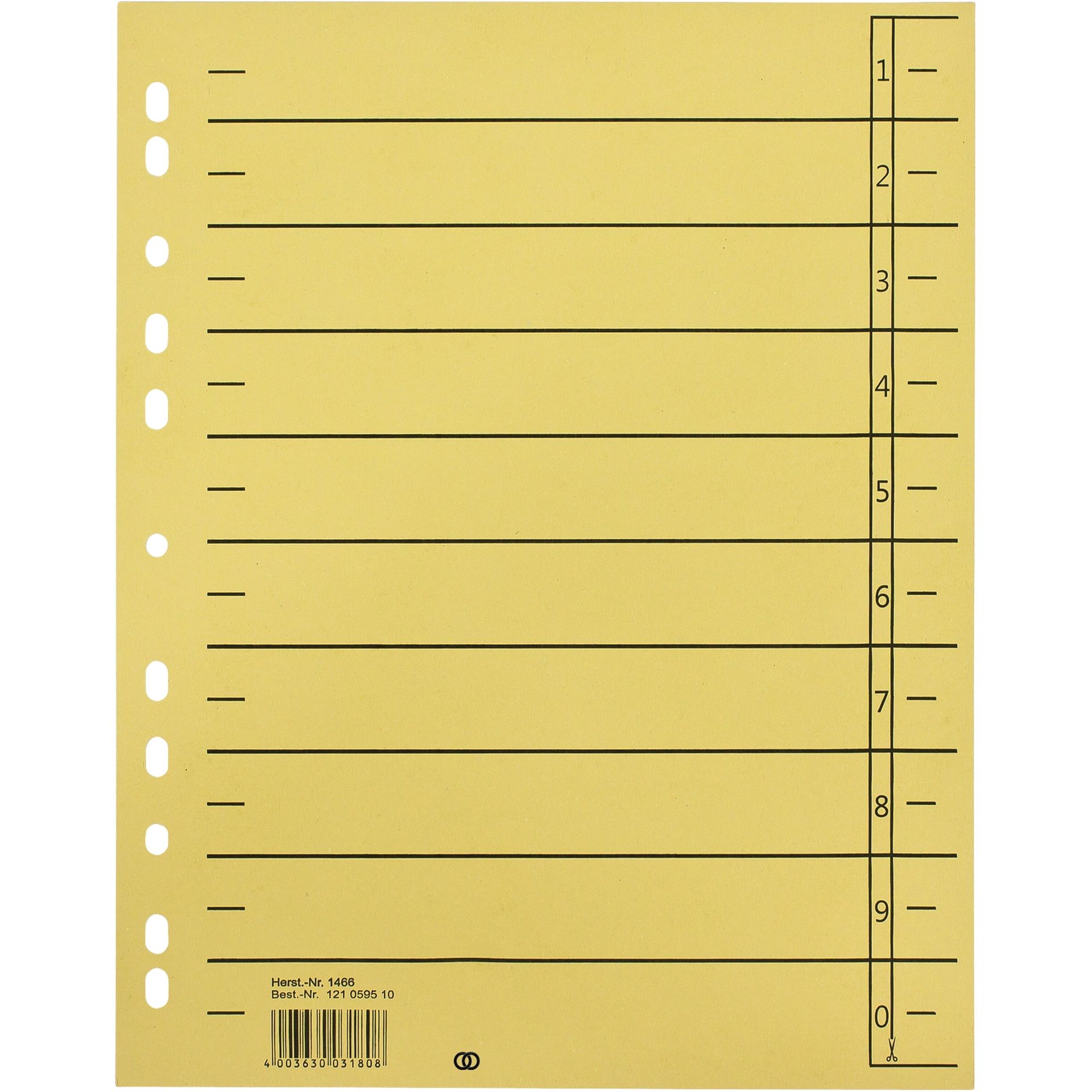 Trennblatt oeco A4 230g Karton ge 100St.