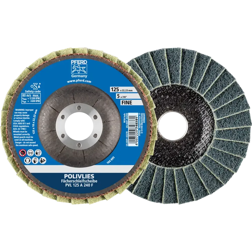 PFERD POLIVLIES-Fächerscheibe PVL Korund Ø 125mm