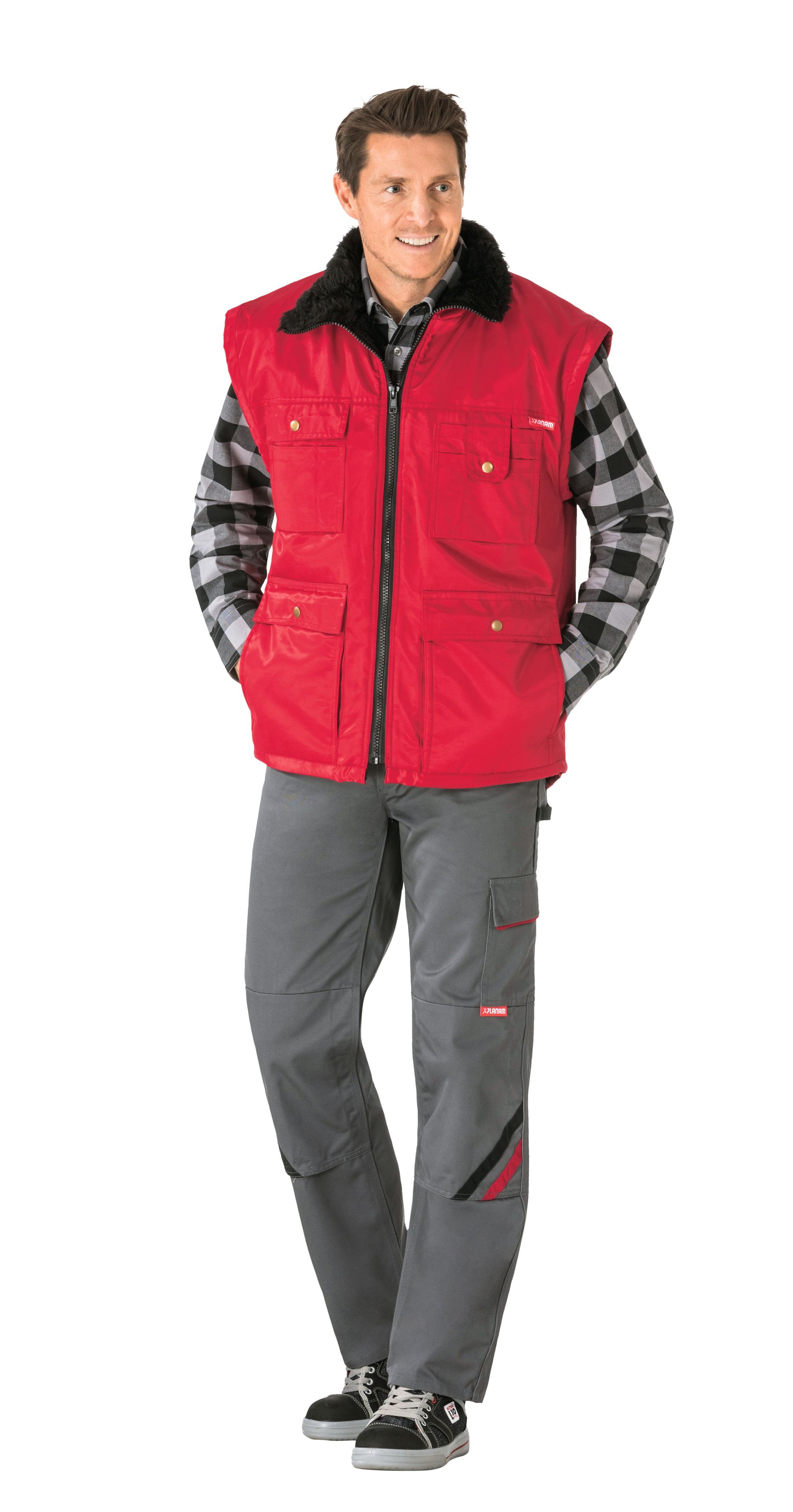 Planam Gletscher Piloten Weste Outdoor rot Gr. S