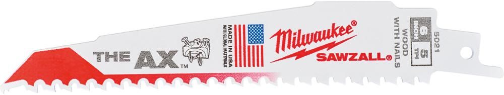 Säbelsägeblatt Demontage THE AX 150 x 5 mm (5 TPI) Milwaukee