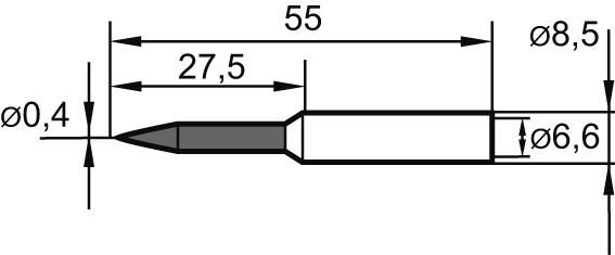 Lötspitze ERSADUR Nr. 8320,4 mm spitz, verlängert Ersa