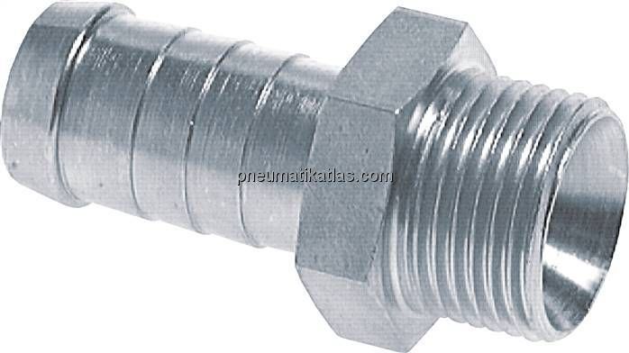 Schlauchnippel G 1/8" AG, 5 - 6mm, Stahl verzinkt