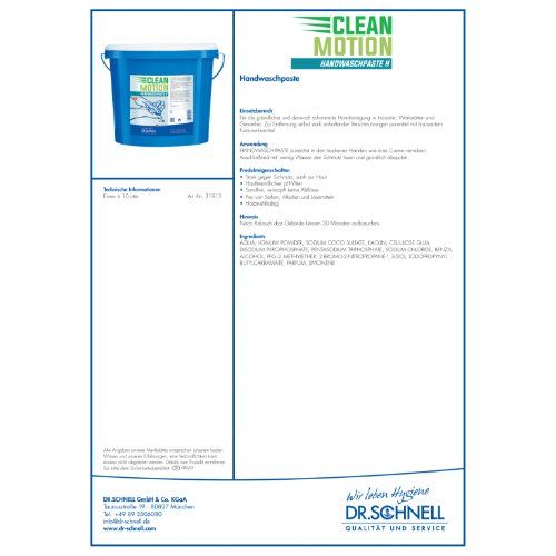 CLEANMOTION HANDWASCHPASTE H Eimer 10 Liter