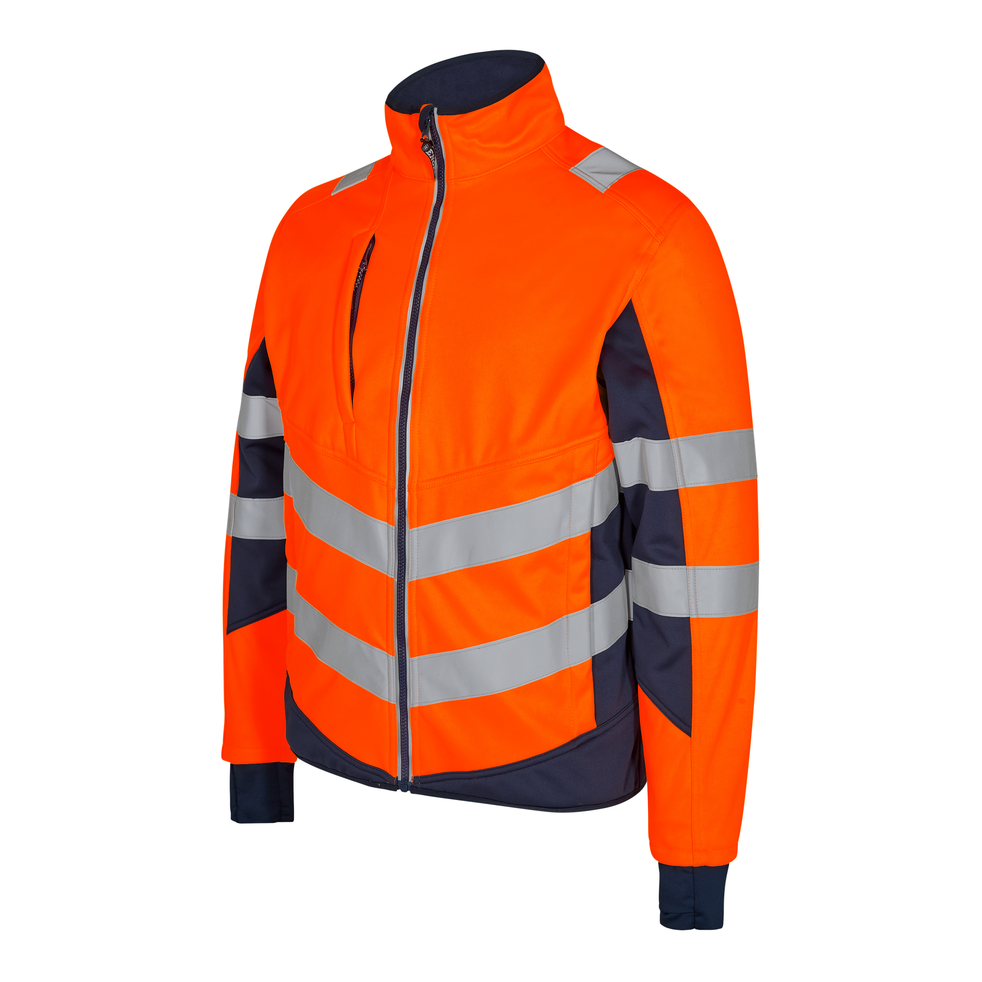 Safety Softshelljacke Orange/Blue ink, Gr. 4XL