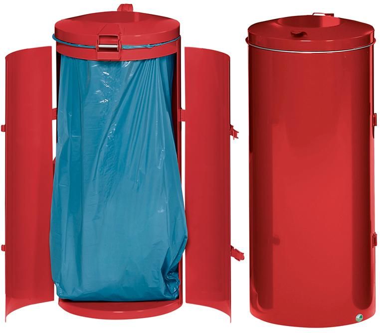Abfallsammler-Doppeltür 120 l rot H 980 mm VAR