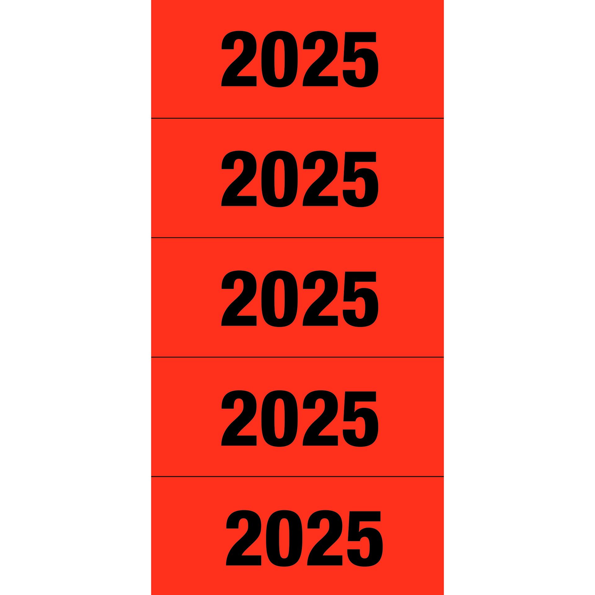 Jahresschild 2025 60x26mm sk 100St
