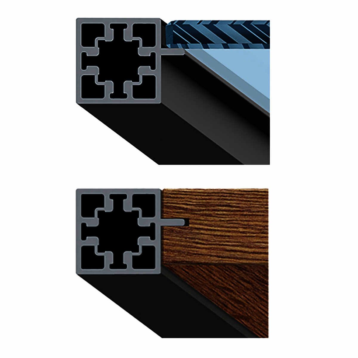 CADRO GLASBODENPROFIL 6MM EDELSTAHL OPTIK, L 3000