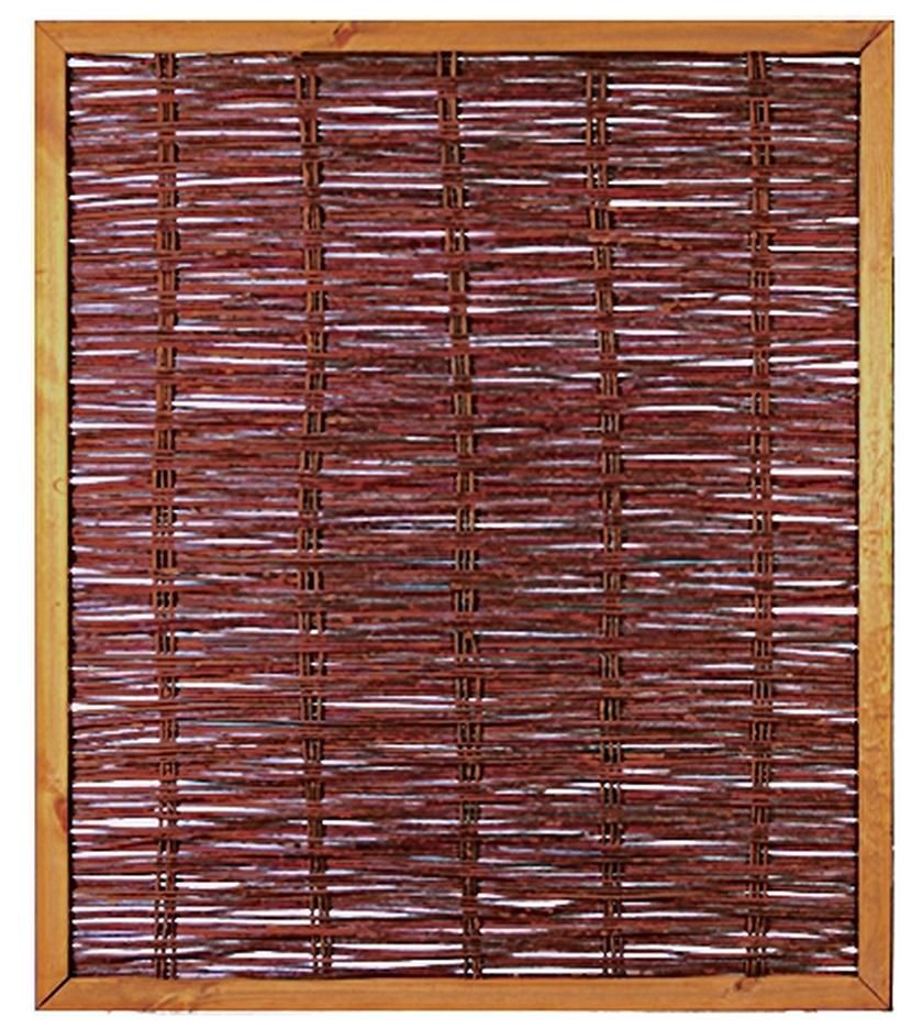 FAKO Weidengeflechtzaun 120 x 140 cm, mit umlauf. Rahmen