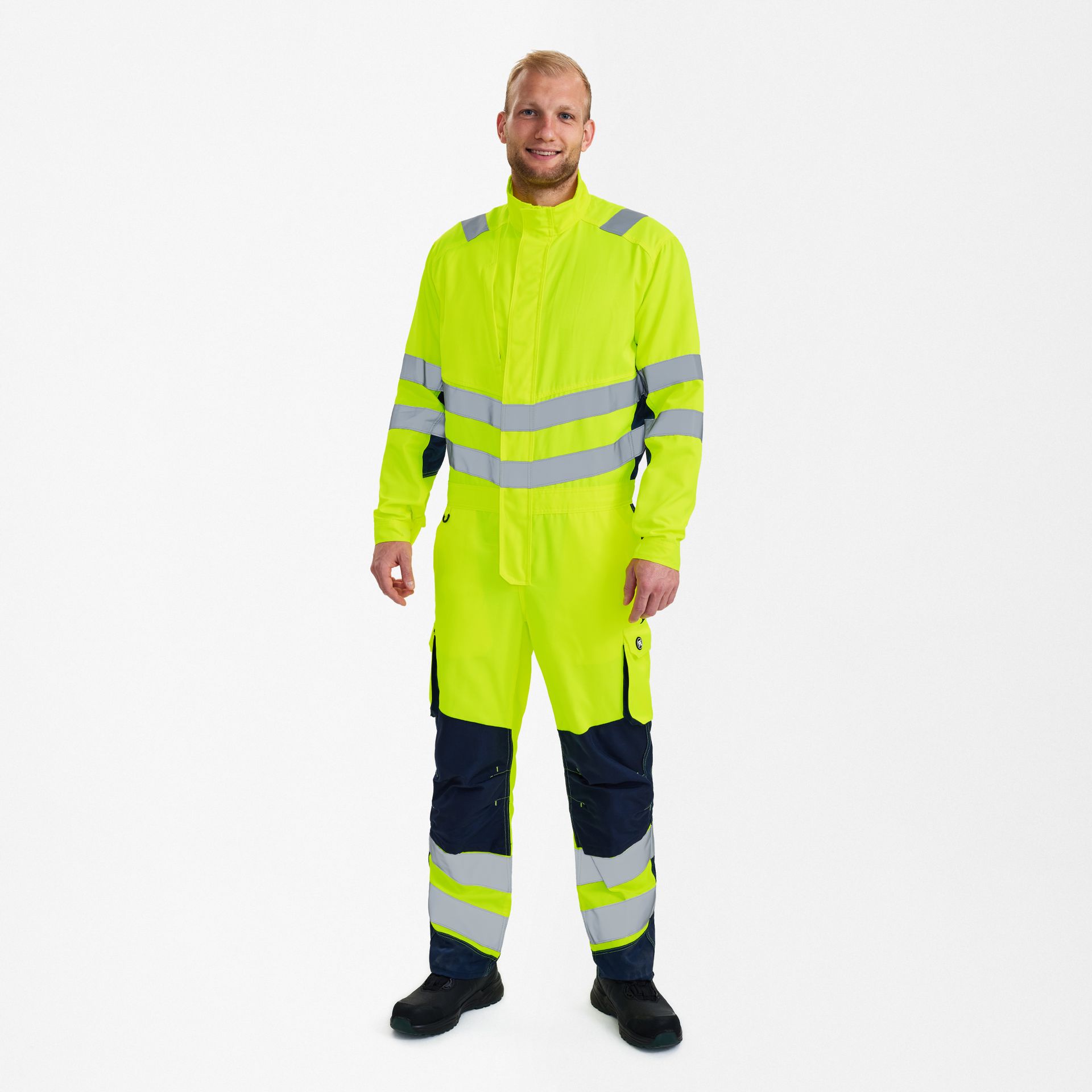 Safety Light Overall Gelb/Blue Ink, Gr. M