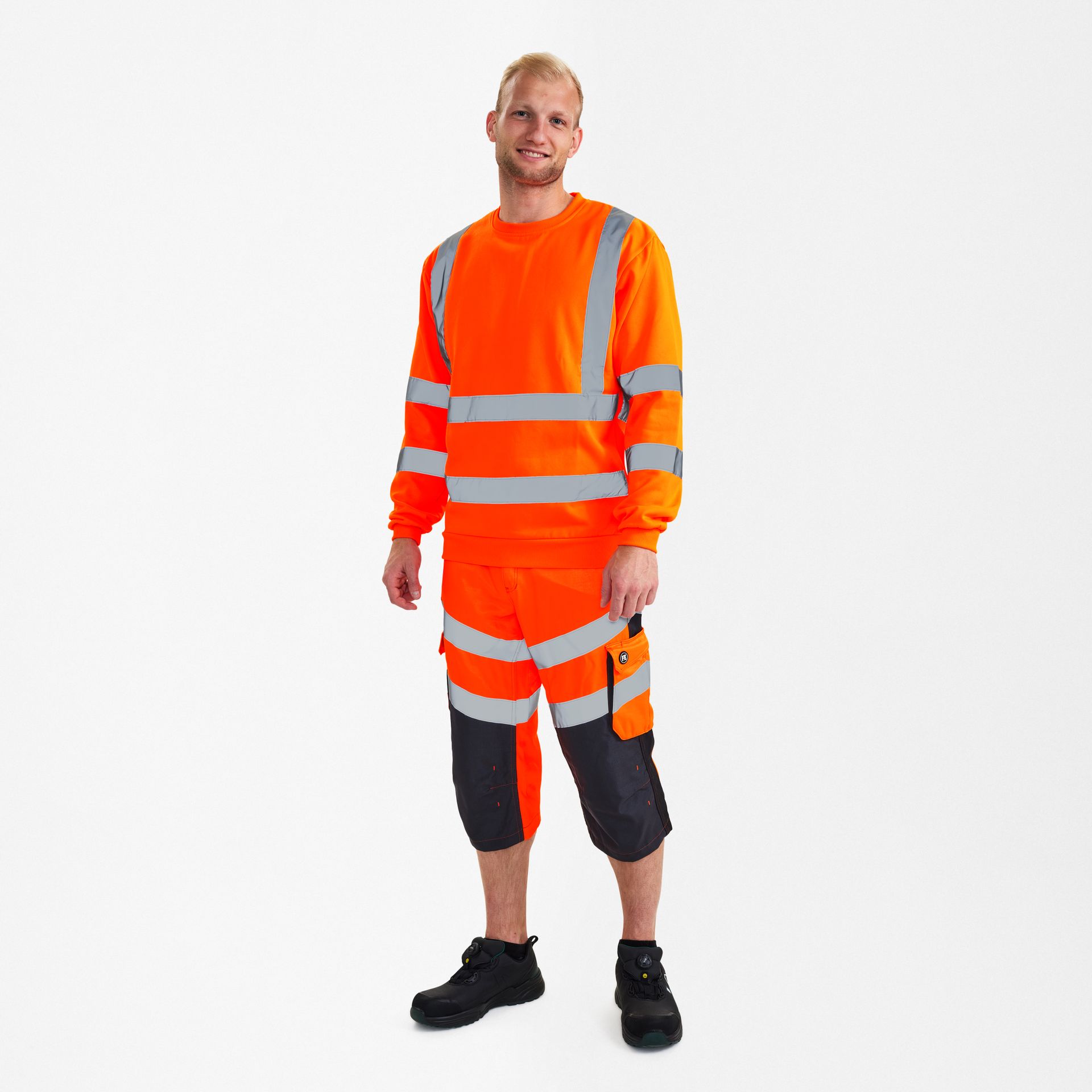 Safety Sweatshirt Hi-vis Orange, Gr. L