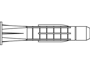 ART 88383 TOX - Dübel TRIKA 14 x 76 Kunststoff S