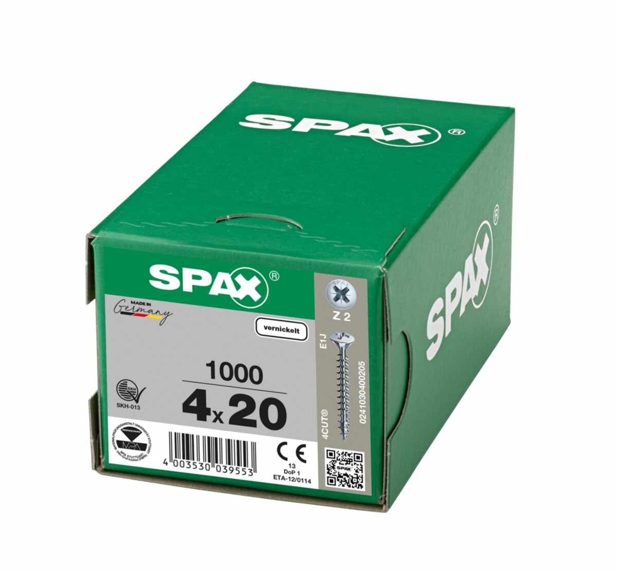 Spax/Schrauben Liko/Ni 4,0X20 Vpe1000