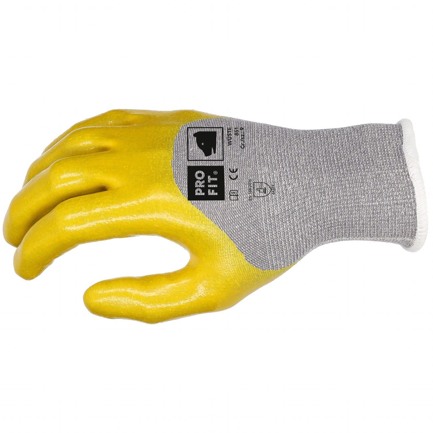 Nitril Handschuhe "Wüste",3/4 beschichtet, gelb, premium 10