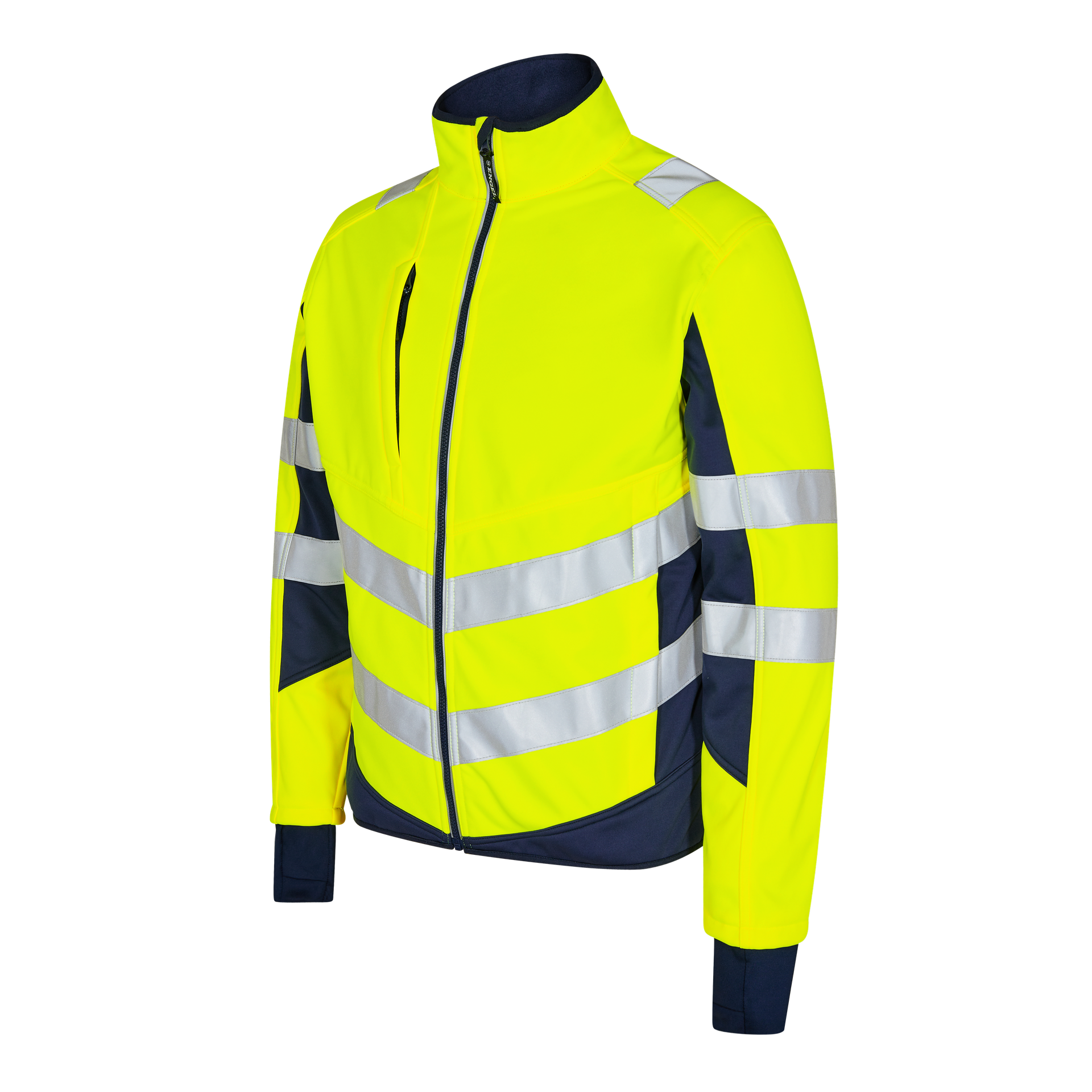 Safety Softshelljacke Gelb/Blue Ink, Gr. 5XL