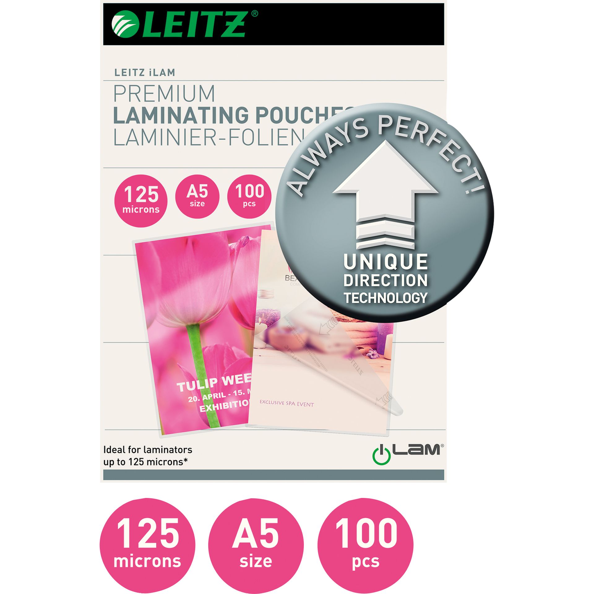 Laminierfolie UDT DIN A5 125mic 100 St./Pack.