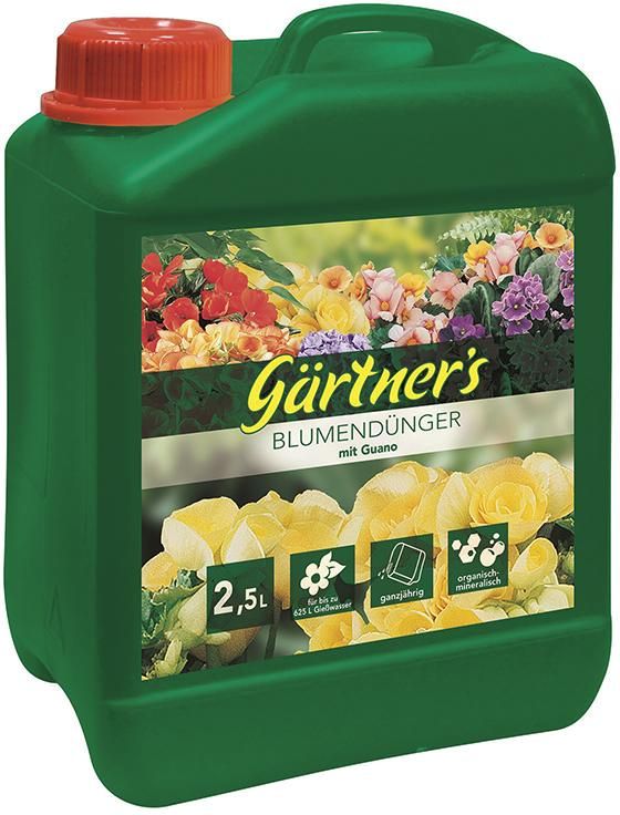 Blumendünger mit Guano, 2,5 l