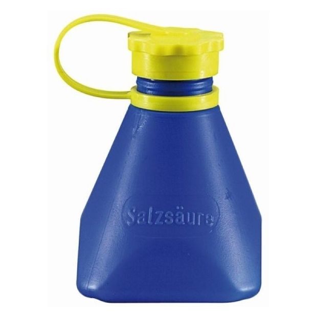 Salzsäureflasche, blau