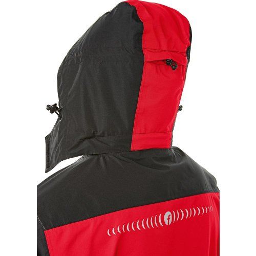 Regenjacke Plus rot/schwarz Gr. 2XL Fortis Elements