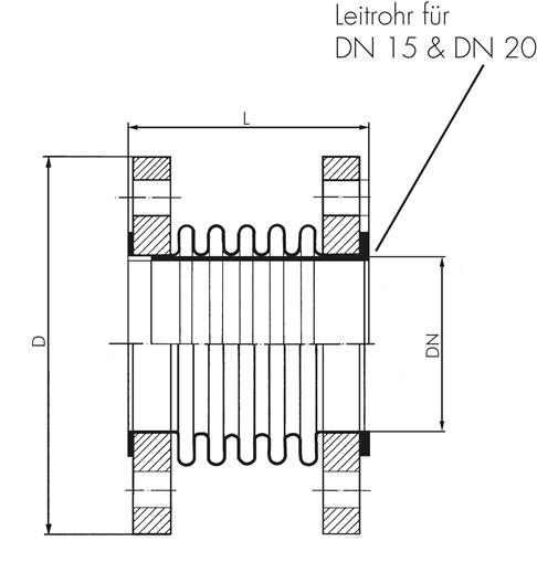 Kompensator, DN15-PN16 (EN), Edelstahl