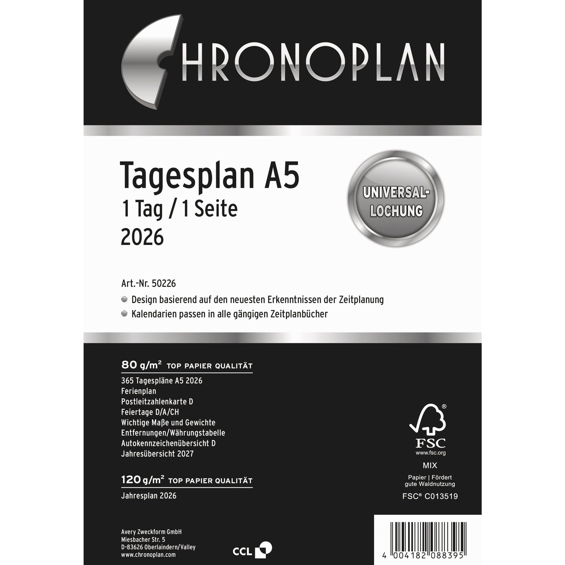 Tagesplan 148,5x210mm 1T/1S