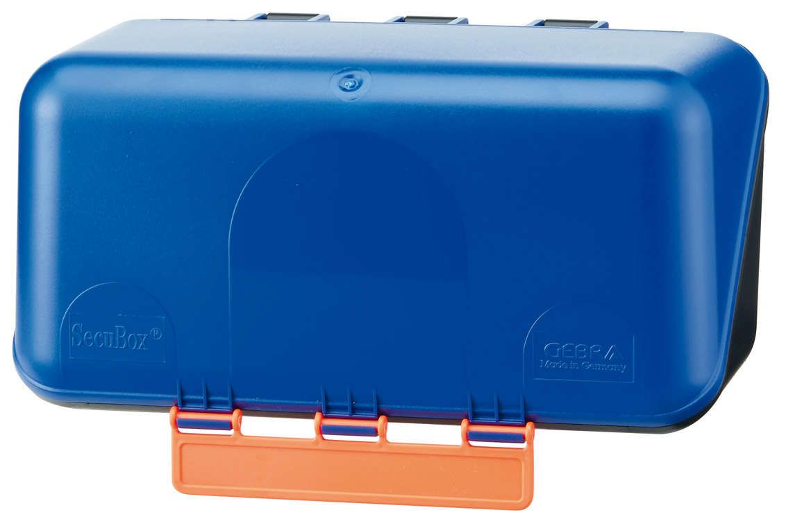 Aufb.Box SECU Mini ohne Gebotszeichen, blau