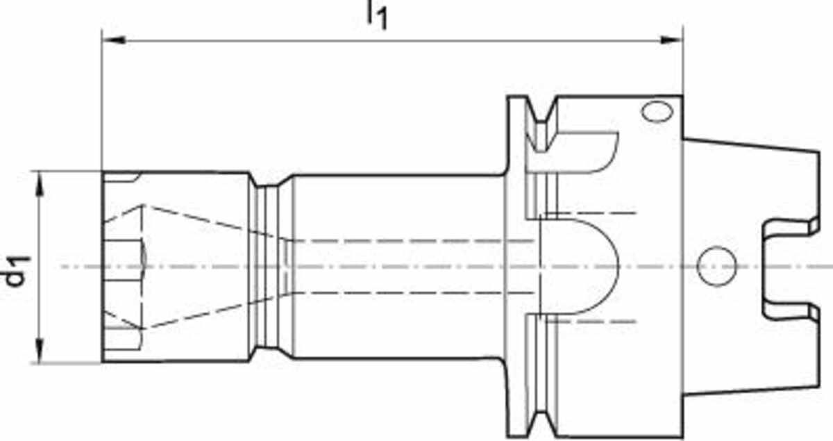 Spannzangenfutter Mini ERDIN69893A HSK-A63 ER16x160 mm FORTIS