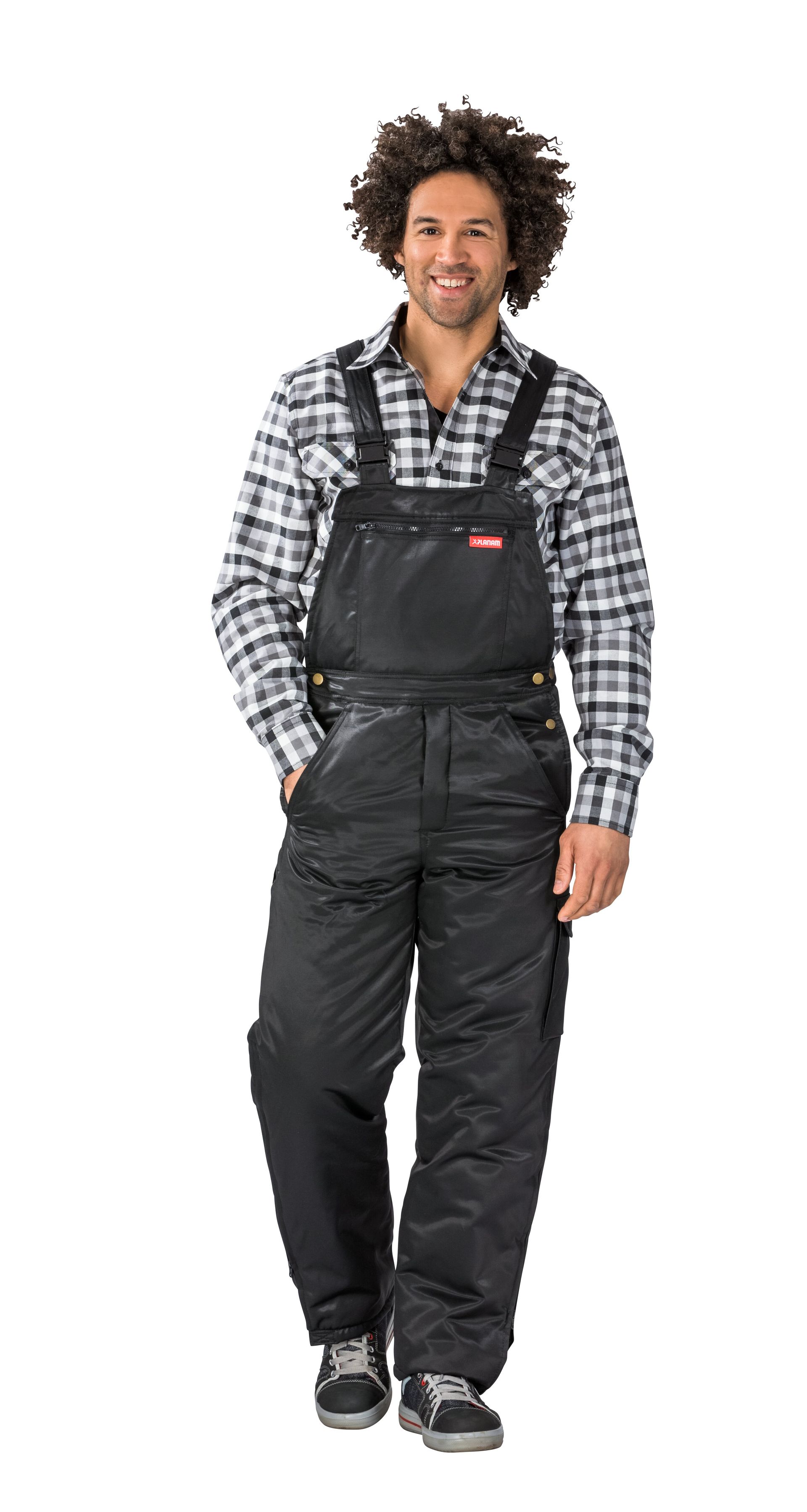 Planam Gletscher Piloten Latzhose Outdoor schwarz Gr. S
