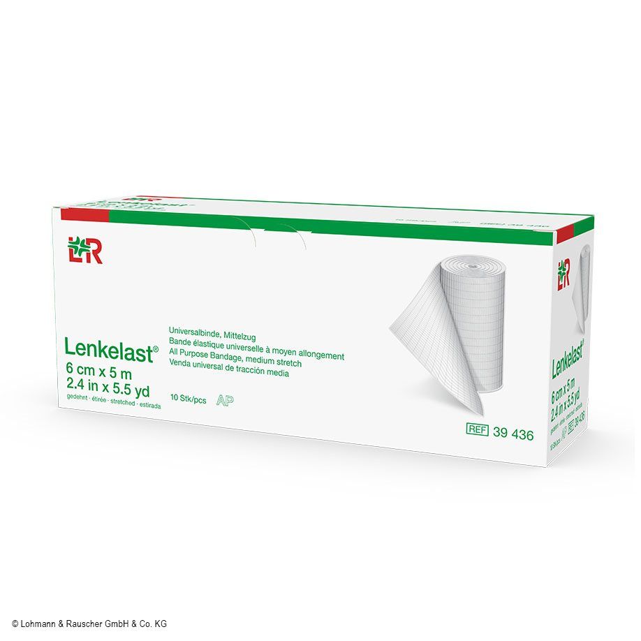 Lenkelast Universalbinden weiß5 m x 6 cm, lose (10 Stck.)UK = 25 Pack02042023