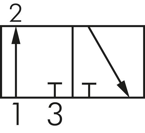 3/2-Wege (NO/NC)-Fußventil, G 1/8", Federrückstellung