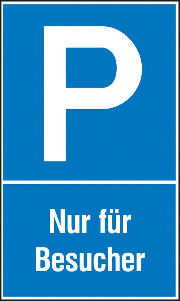 Parkplatzschild Kunstst. B250xH400 mm Nur für Besucher SafetyMarking